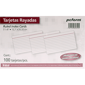 FICHAS DE LINEAS AMPO 5*8 PULGADAS (PAQUETE 100) FICHAS DE LINEAS AMPO 5*8 PULGADAS (PAQUETE 100)