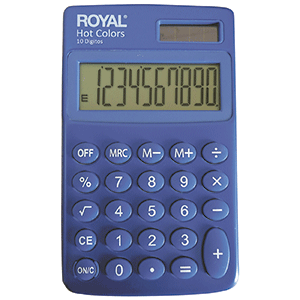 CALCULADORA ROYAL HOT COLORS 10DIG COLORES CALCULADORA ROYAL HOT COLORS 10DIG COLORES