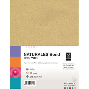 HOJAS BOND POCHTECA NATURAL YUTE CARTA 60 HOJAS HOJAS BOND POCHTECA NATURAL YUTE CARTA 60 HOJAS