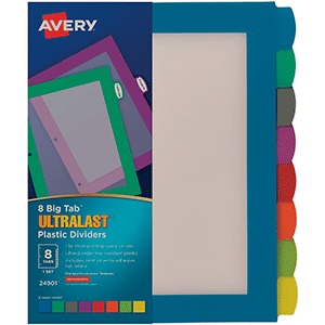 SEPARADOR AVERY (PLASTICO,CON VENTANA,8 PESTANAS) SEPARADOR AVERY (PLASTICO,CON VENTANA,8 PESTANAS)