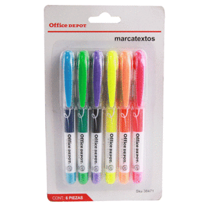 MARCATEXTOS PUNTA CINCEL COLORES SURTIDOS FORAY MARCATEXTOS PUNTA CINCEL COLORES SURTIDOS FORAY
