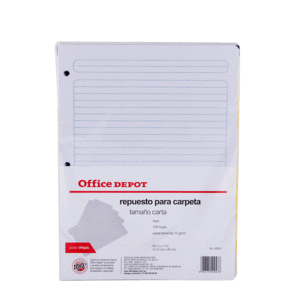 HOJAS DE REPUESTO OFFICE DEPOT (RAYAS 100 HOJAS) HOJAS DE REPUESTO OFFICE DEPOT (RAYAS 100 HOJAS)