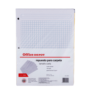 HOJAS DE RESPUESTO OFFICE DEPOT 100 HOJAS CUADROS HOJAS DE RESPUESTO OFFICE DEPOT 100 HOJAS CUADROS