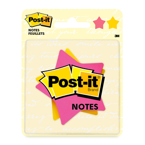 POST-IT NOTAS ADHESIVAS DISEÑO ESTRELLA, 2 PADS POST-IT NOTAS ADHESIVAS DISEÑO ESTRELLA, 2 PADS