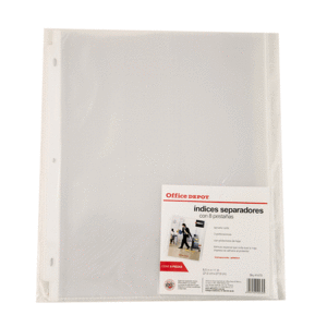 INDICE SEPARADOR OFFICE DEPOT (CARTA,8 DIVISIONES) INDICE SEPARADOR OFFICE DEPOT (CARTA,8 DIVISIONES)