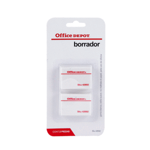 BORRADOR OFFICE DEPOT (BLANCO, BLISTER 2 PIEZAS) BORRADOR OFFICE DEPOT (BLANCO, BLISTER 2 PIEZAS)