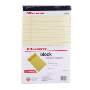 BLOCK DE NOTAS OFFICE DEPOT (ESQUELA, CANARIO) BLOCK DE NOTAS OFFICE DEPOT (ESQUELA, CANARIO)