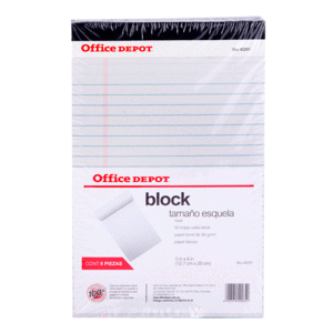 BLOCK DE NOTAS OFFICE DEPOT TAMAÑO ESQUELA, LÍNEAS BLOCK DE NOTAS OFFICE DEPOT TAMAÑO ESQUELA, LÍNEAS