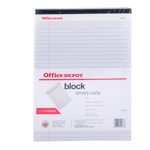 BLOCK DE NOTAS OFFICE DEPOT (TAMAÑO CARTA, LÍNEAS) BLOCK DE NOTAS OFFICE DEPOT (TAMAÑO CARTA, LÍNEAS)