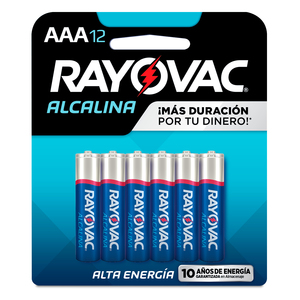 PILA RAYOVAC (ALCALINA AAA BLISTER CON 12 PIEZAS) PILA RAYOVAC (ALCALINA AAA BLISTER CON 12 PIEZAS)