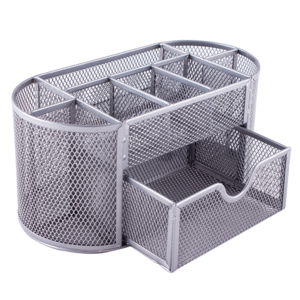 ORGANIZADOR DE ESCRITORIO (MESH, PLATEADO) ORGANIZADOR DE ESCRITORIO (MESH, PLATEADO)