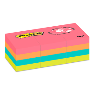 NOTAS ADHESIVAS 3M CUBO, COLORES NEON, 50 HOJAS NOTAS ADHESIVAS 3M CUBO, COLORES NEON, 50 HOJAS