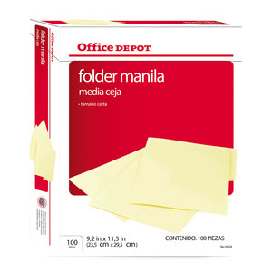FOLDER OFFICE DEPOT (CARTA, MANILA, 100 UNIDADES) FOLDER OFFICE DEPOT (CARTA, MANILA, 100 UNIDADES)