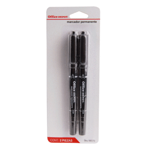 MARCADOR PERMANENTE (COLOR NEGRO) 2 UNIDADES MARCADOR PERMANENTE (COLOR NEGRO) 2 UNIDADES