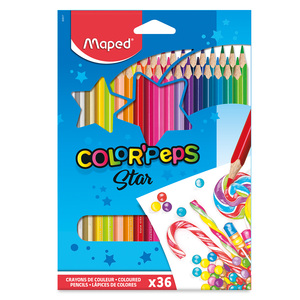 LAPICES COLOR PEPS CX36 ESTUCHE DE CARTON LAPICES COLOR PEPS CX36 ESTUCHE DE CARTON