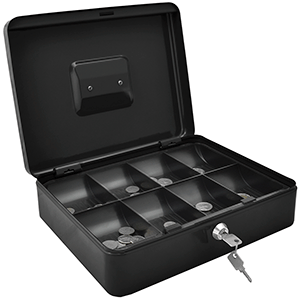 CAJA PARA DINERO STUDMARK (8P, NEGRA, CON LLAVES) CAJA PARA DINERO STUDMARK (8P, NEGRA, CON LLAVES)