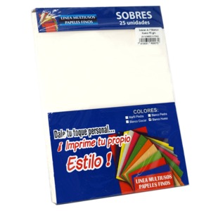 SOBRES MIVISA (BLANCO HUESO 90 GRAMOS 25 UNIDADES) SOBRES MIVISA (BLANCO HUESO 90 GRAMOS 25 UNIDADES)