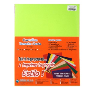 HOJAS CARTULINA (COLORES INTENSOS 25 UNIDADES) HOJAS CARTULINA (COLORES INTENSOS 25 UNIDADES)