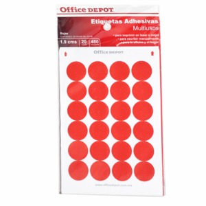 ETIQUETA OFFICE DEPOT ADHESIVA (CIRCULAR,480 PZAS) ETIQUETA OFFICE DEPOT ADHESIVA (CIRCULAR,480 PZAS)