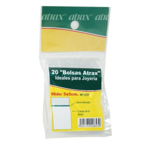 BOLSA PLASTICA ATRAX CIERRE DENTADO,5*5 CMS,20 PZS BOLSA PLASTICA ATRAX CIERRE DENTADO,5*5 CMS,20 PZS