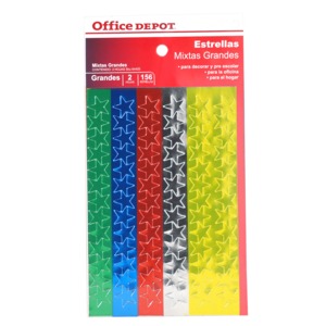 ETIQUETA OFFICE DEPOT ADHESIVA ESTRELLAS METALICAS ETIQUETA OFFICE DEPOT ADHESIVA ESTRELLAS METALICAS