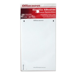 ETIQUETA OFFICE DEPOT ADHESIVA (CIRCULAR, BLANCA) ETIQUETA OFFICE DEPOT ADHESIVA (CIRCULAR, BLANCA)