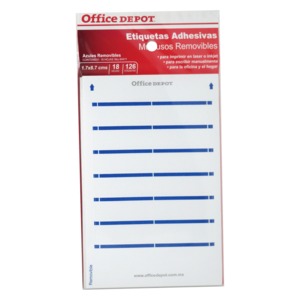 ETIQUETA OFFICE DEPOT ADHESIVA (RECTANGULAR, AZUL) ETIQUETA OFFICE DEPOT ADHESIVA (RECTANGULAR, AZUL)