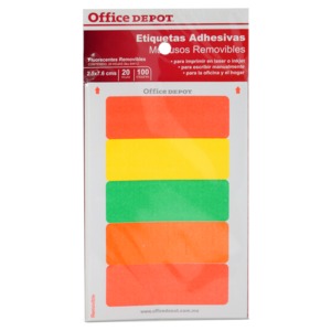 ETIQUETA OFFICE DEPOT ADHESIVA (RECTANGULAR, NEON) ETIQUETA OFFICE DEPOT ADHESIVA (RECTANGULAR, NEON)
