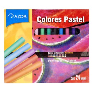 CAJA DE CRAYONES AZOR PASTEL (EN SECO, 24 COLORES) CAJA DE CRAYONES AZOR PASTEL (EN SECO, 24 COLORES)