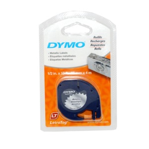 CINTA DYMO LETRATAG PLASTICO PLATEADA CINTA DYMO LETRATAG PLASTICO PLATEADA