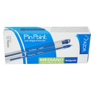 BOLIGRAFO AZOR PIN POINT (AZUL, CAJA 12 PIEZAS) BOLIGRAFO AZOR PIN POINT (AZUL, CAJA 12 PIEZAS)