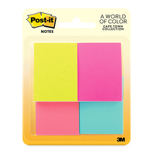 POST-IT NOTAS ADHESIVAS, COLOR NEÓN, 4 PADS POST-IT NOTAS ADHESIVAS, COLOR NEÓN, 4 PADS