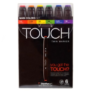 MARCADOR TOUCH TWIN BRUSH (BLISTER CON 6 UNIDADES) MARCADOR TOUCH TWIN BRUSH (BLISTER CON 6 UNIDADES)