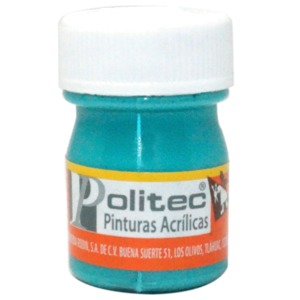 PINTURA ACRILICA TURQUESA POLITEC 20ML PZ PINTURA ACRILICA TURQUESA POLITEC 20ML PZ