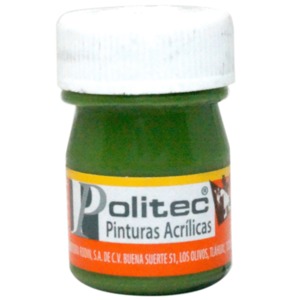 PINTURA ACRILICA VERDE HOJA POLITEC 20ML PZ PINTURA ACRILICA VERDE HOJA POLITEC 20ML PZ