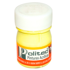 PINTURA ACRILICA AMARILLO POLITEC 20ML PZ PINTURA ACRILICA AMARILLO POLITEC 20ML PZ