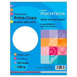 PAPEL POCHTECA BLANCO BRILLANTE 130 GRAMOS 100HOJA PAPEL POCHTECA BLANCO BRILLANTE 130 GRAMOS 100HOJA