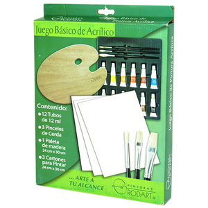 JUEGO BASICO DE PINTURA ACRILICA RODART JUEGO BASICO DE PINTURA ACRILICA RODART