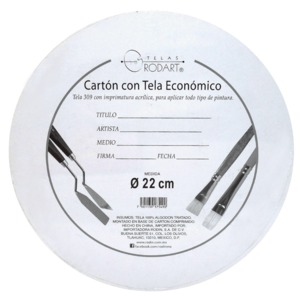 CARTON CON TELA (REDONDO, 22 CENTIMETROS, PIEZA) CARTON CON TELA (REDONDO, 22 CENTIMETROS, PIEZA)