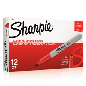 MARCADOR SHARPIE FINO (COLOR ROJO) 12 UNIDADES MARCADOR SHARPIE FINO (COLOR ROJO) 12 UNIDADES