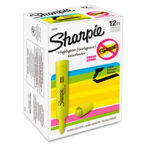 RESALTADOR SHARPIE (AMARILLO CAJA CON 12 UNIDADES) RESALTADOR SHARPIE (AMARILLO CAJA CON 12 UNIDADES)