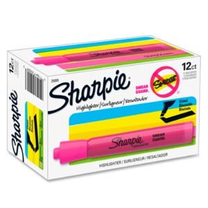 RESALTADOR SHARPIE (ROSADO CAJA 12 UNIDADES) RESALTADOR SHARPIE (ROSADO CAJA 12 UNIDADES)