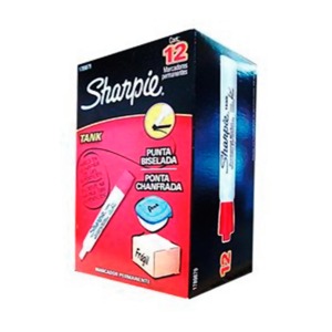 MARCADOR SHARPIE TANK ROJO (CAJA CON 12 UNIDADES) MARCADOR SHARPIE TANK ROJO (CAJA CON 12 UNIDADES)