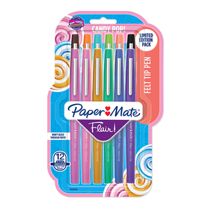 BOLÍGRAFOS PAPER MATE FLAIR CANDY PUNTA MEDIA 12 BOLÍGRAFOS PAPER MATE FLAIR CANDY PUNTA MEDIA 12