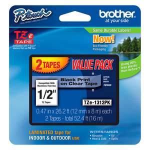 CINTA BROTHER TZE131 2PACK (12MMX8M,NEG/TRANS) CINTA BROTHER TZE131 2PACK (12MMX8M,NEG/TRANS)