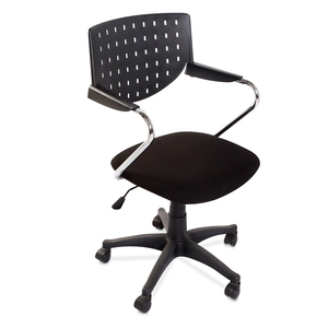SILLA EJECUTIVA RESPALDO DE PLASTIO, NEGRA SILLA EJECUTIVA RESPALDO DE PLASTIO, NEGRA
