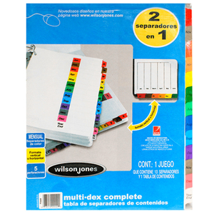 INDICE SEPARADOR ACCO (CARTA, BASICO MES) INDICE SEPARADOR ACCO (CARTA, BASICO MES)