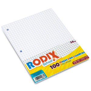 HOJAS CUADRÍCULA RODIX (TAMAÑO CARTA, PAQ. 100) HOJAS CUADRÍCULA RODIX (TAMAÑO CARTA, PAQ. 100)
