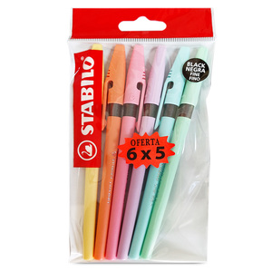 BOLÍGRAFO STABILO LINER PASTEL 5PK BOLÍGRAFO STABILO LINER PASTEL 5PK