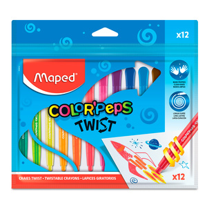 LÁPICES DE CERA MAPED GIRATORIO 12U LÁPICES DE CERA MAPED GIRATORIO 12U